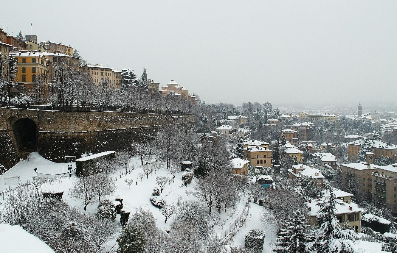 Wallpaper winter, snow, Italy, panorama, Italy, panorama, winter