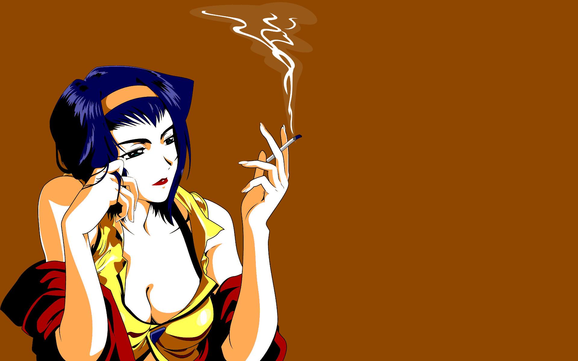 Cowboy Bebop, Smoking, Faye Valentine, Anime Girls Wallpaper HD
