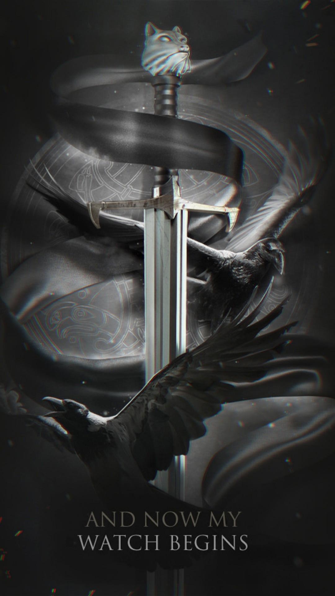 Game Of Thrones And Now My Watch Begins Night Android Wallpaper