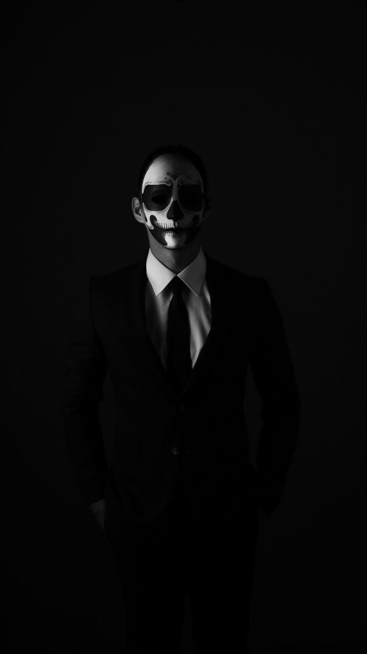 Sugar skull man in black by Abs the official channel™. Black mask