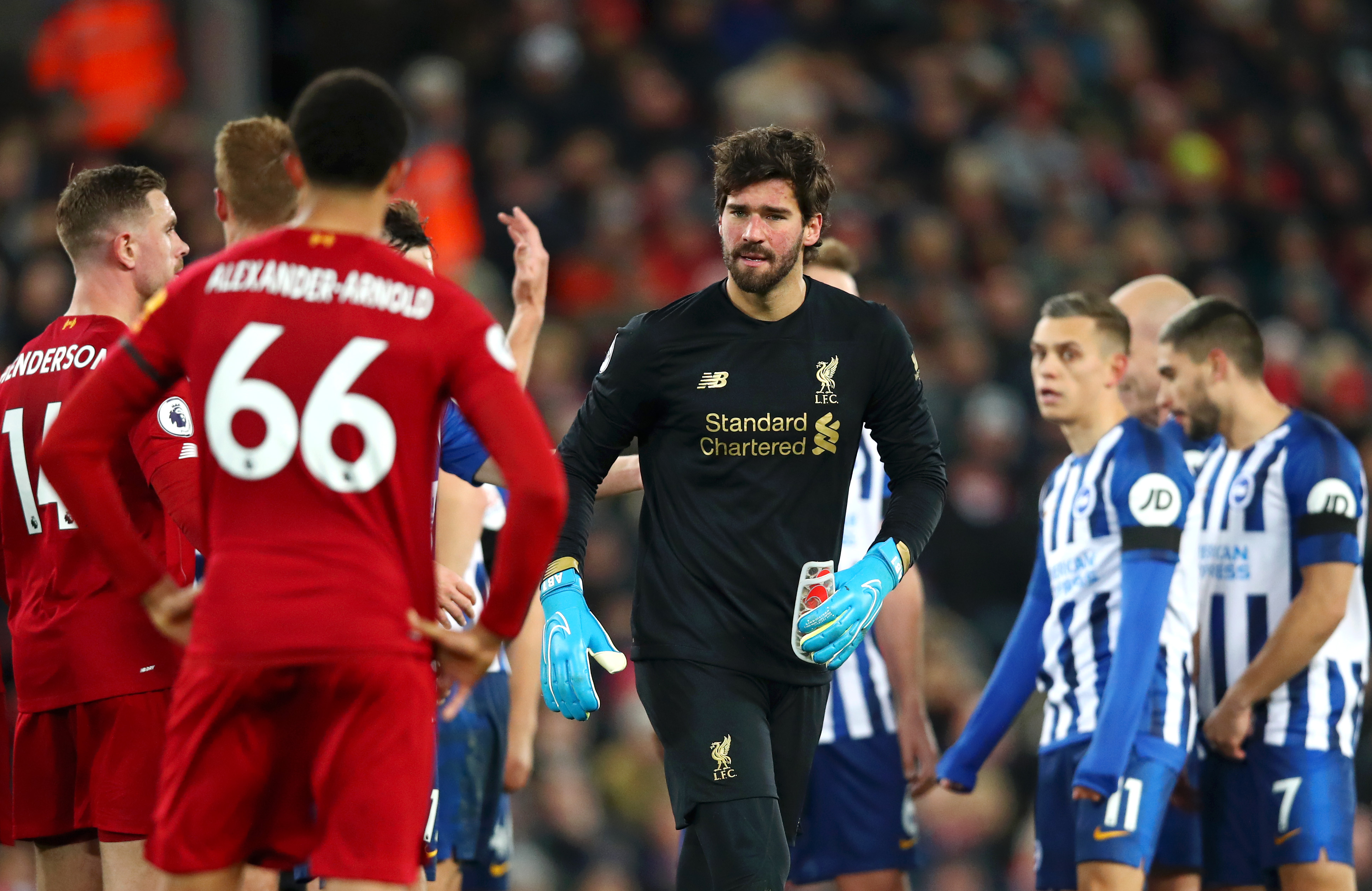Alisson Red Card Nearly Costs Liverpool Against Brighton