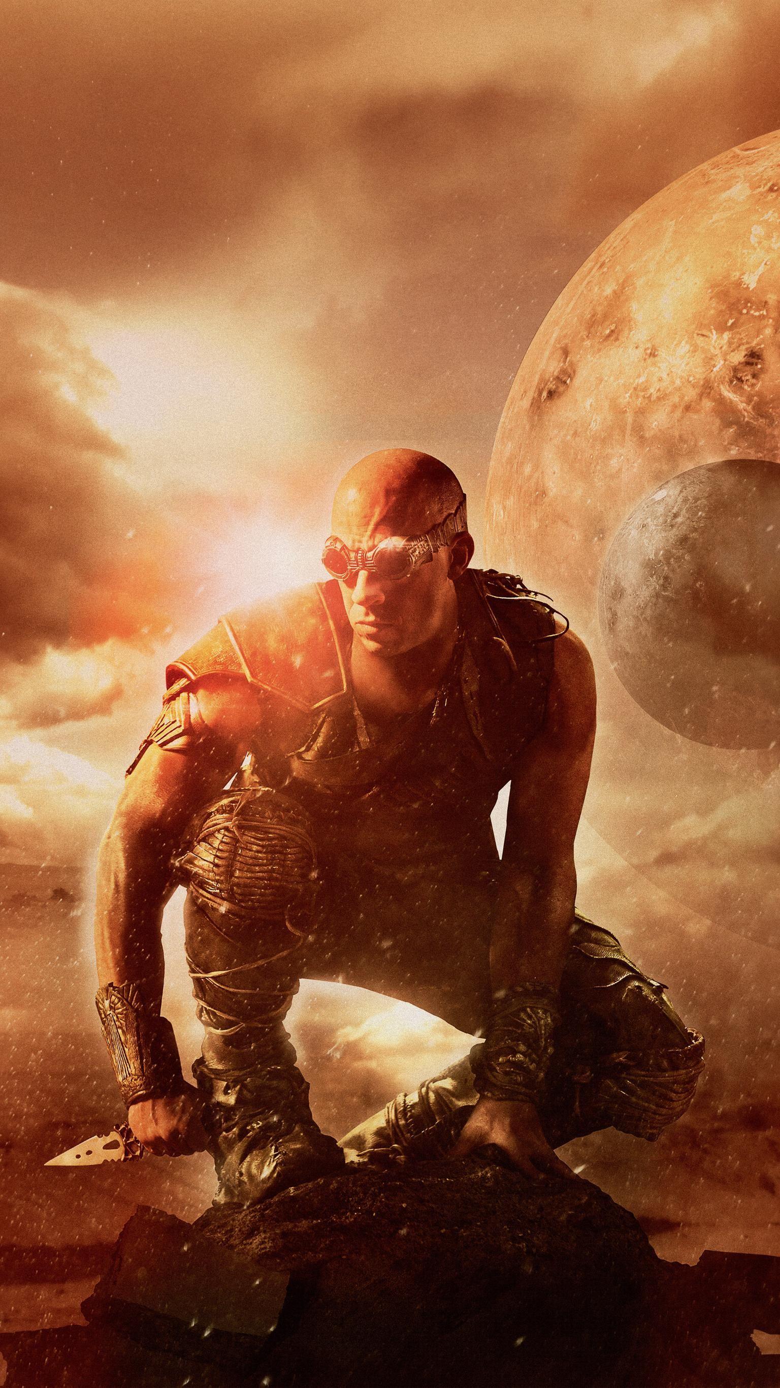 Riddick (2013) Phone Wallpaper. Moviemania. Vin diesel, Diesel, Action movie poster