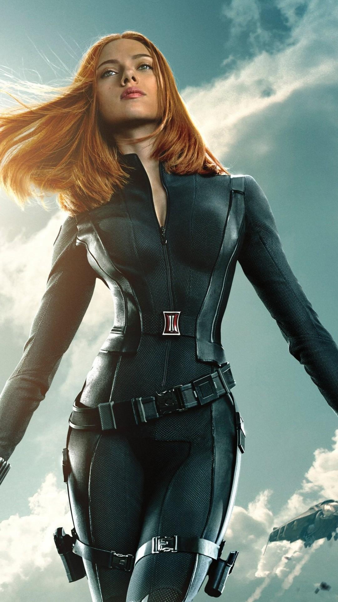 Download 1080x1920 Scarlett Johansson, Black Widow, Captain