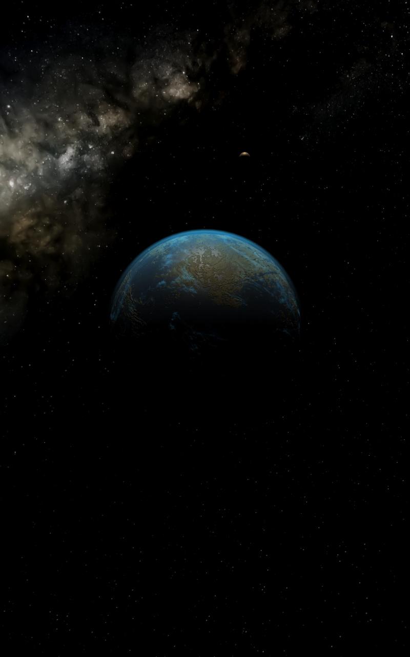 Download 800x1280 wallpaper planet, shadow, space, dark, samsung