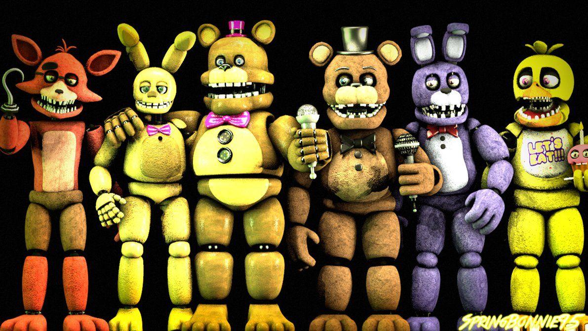 Fredbear and Friends by SpringBonnie95. Fnaf, Cool posters, Five