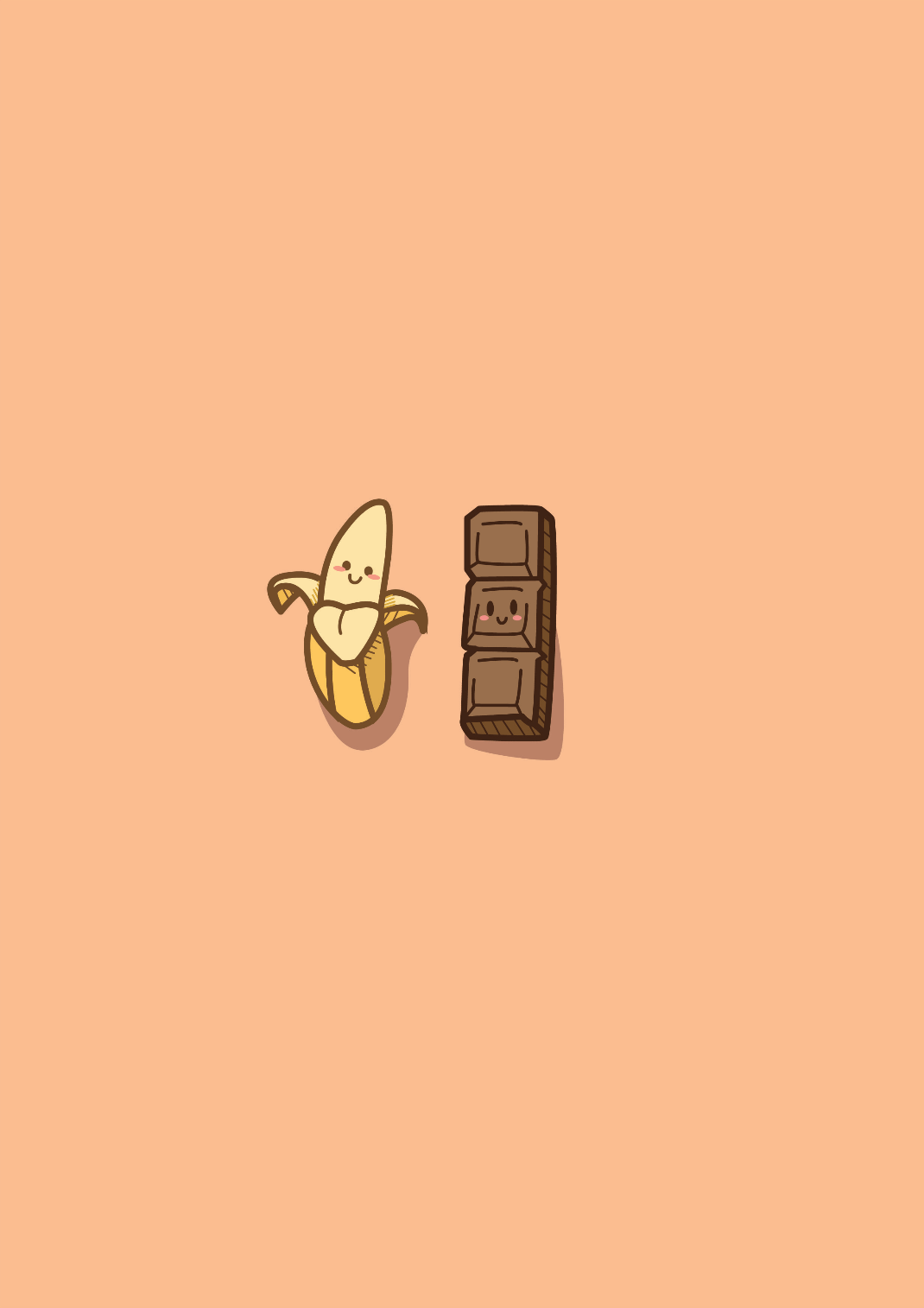 Choco banana. Wallpaper iphone cute, Cute cartoon wallpaper