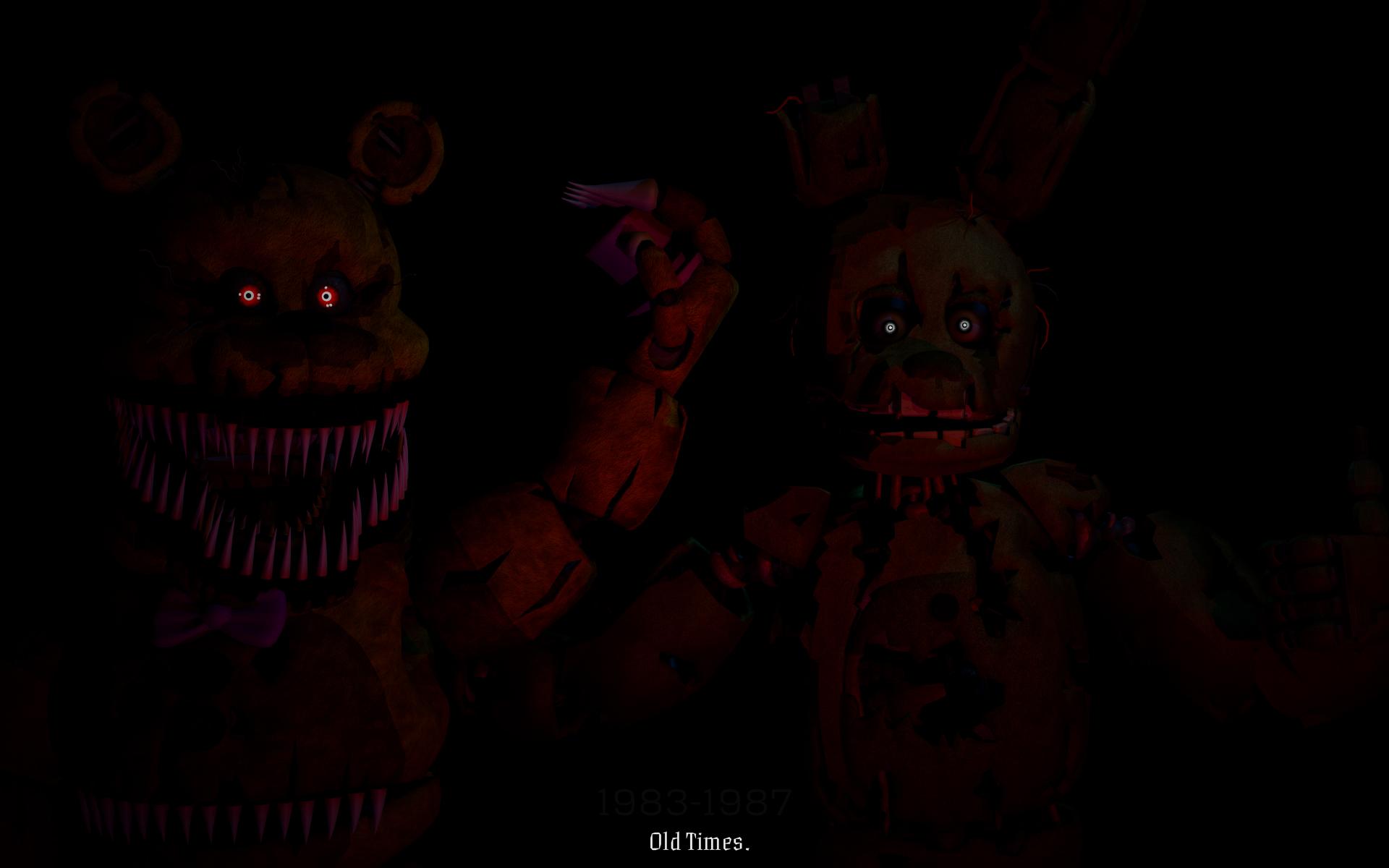 Free download Nightmare Fredbear and Springtrap Wallpaper
