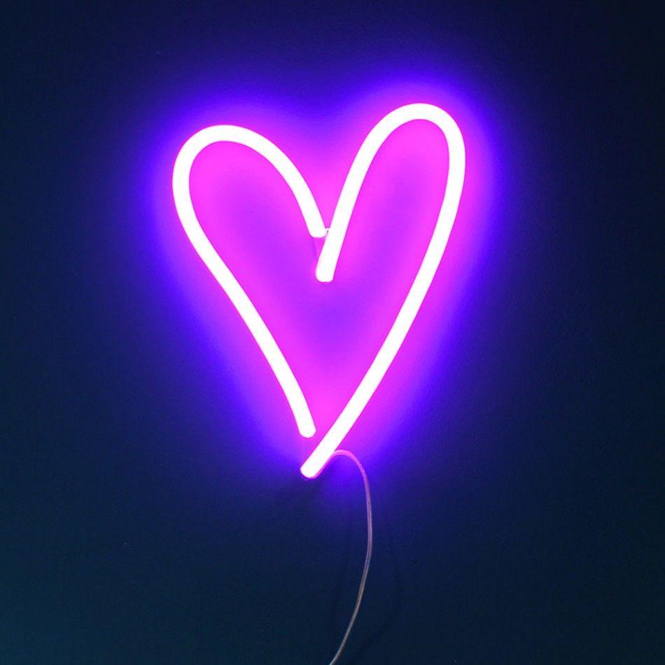 Neon LED Heart Light. Neon heart light, Heart lights, Neon
