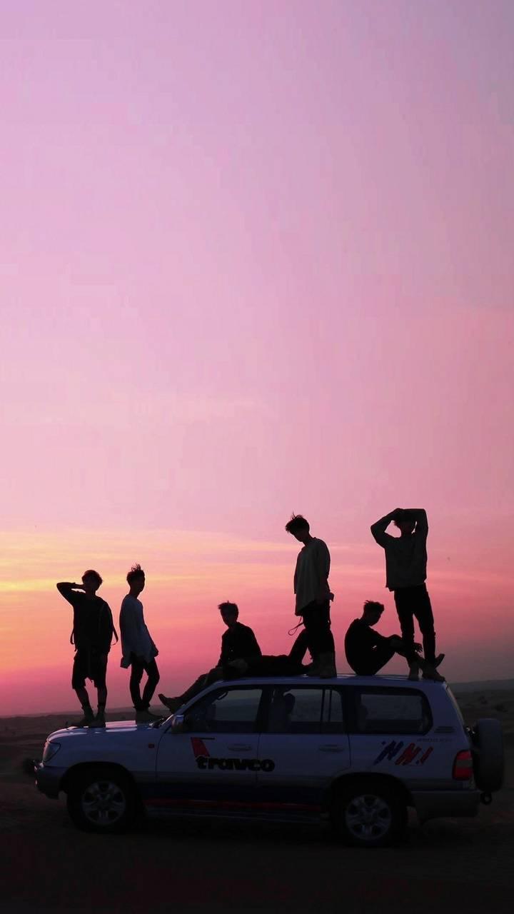BTS aesthetic sunset wallpaper