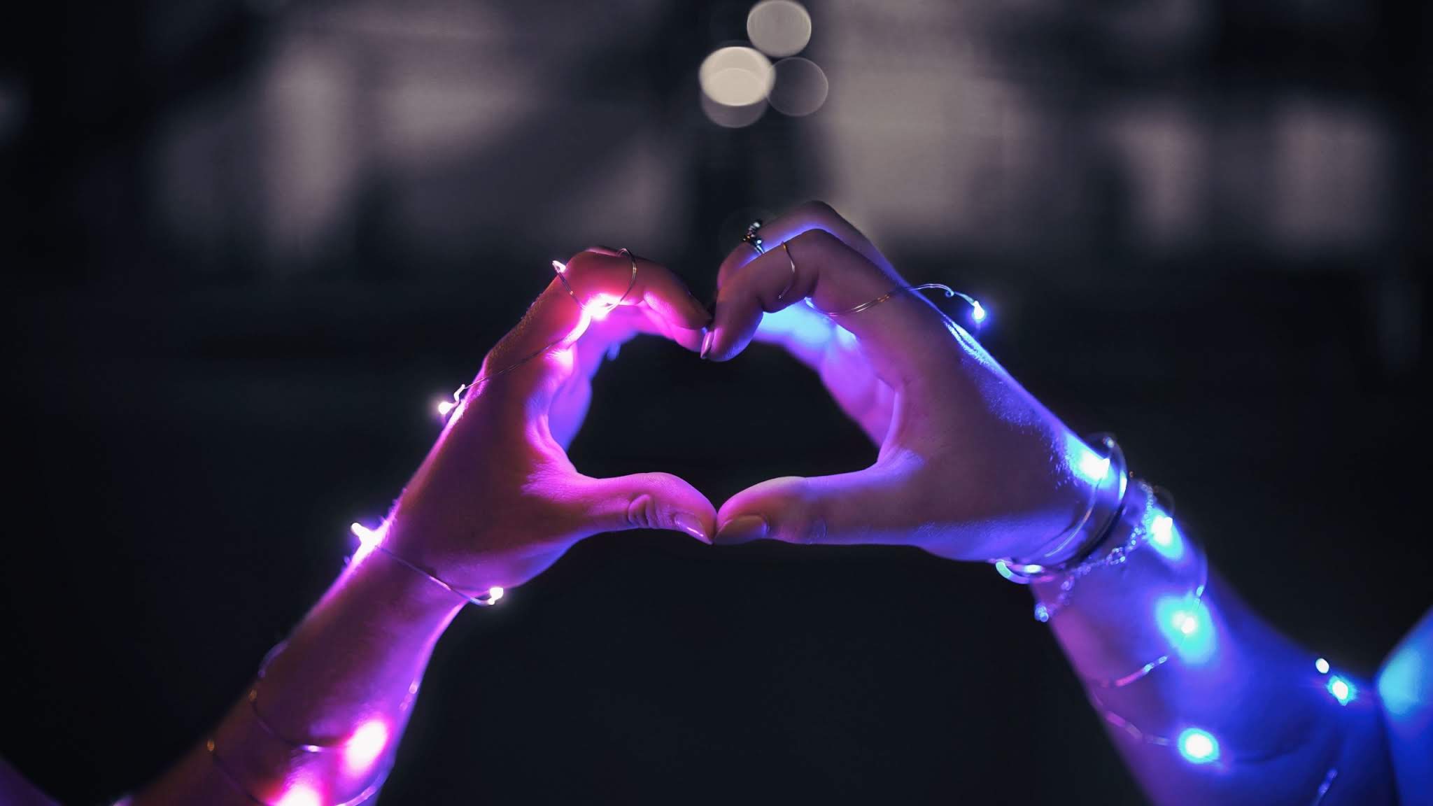 Love Heart LED Lights Hands