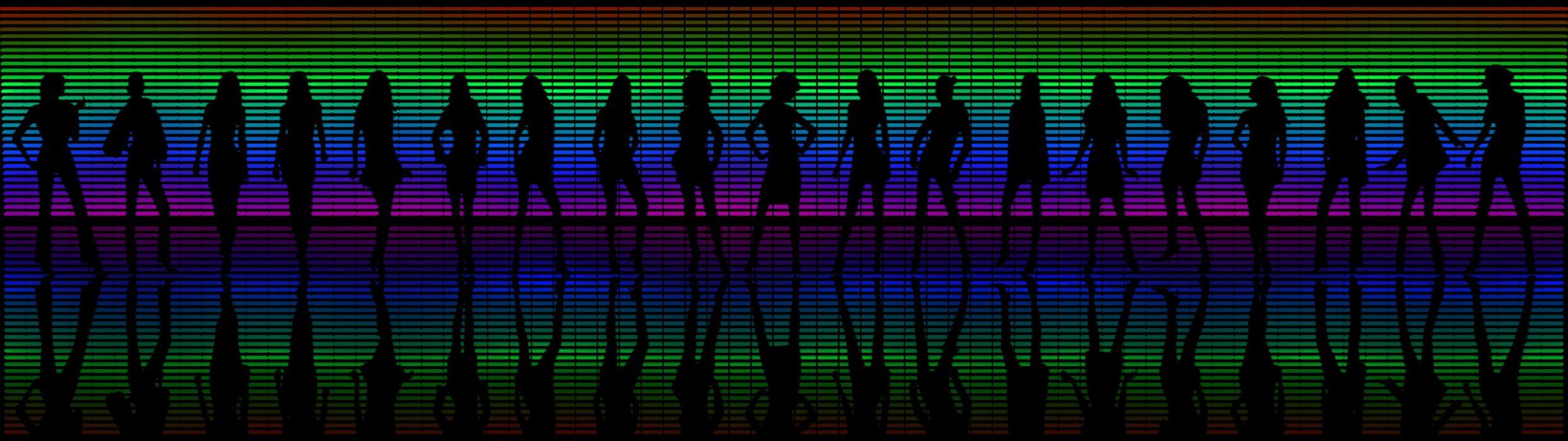 LED Spectrum Shadow dancers (3840x1080) wallpaperx1080
