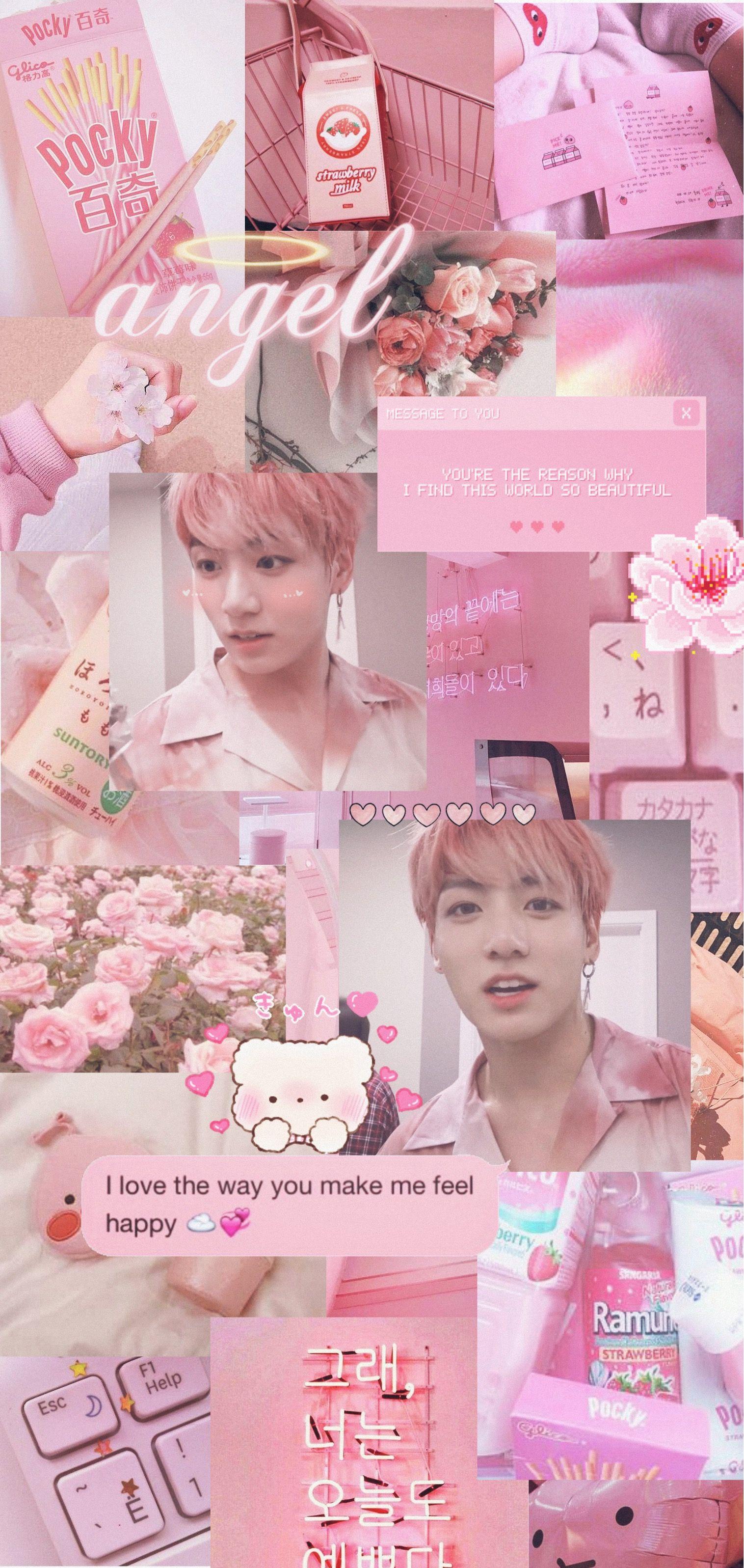 33+ Taehyung Bts Pink Aesthetic Wallpaper Gif - BTS WALLPAPER HD