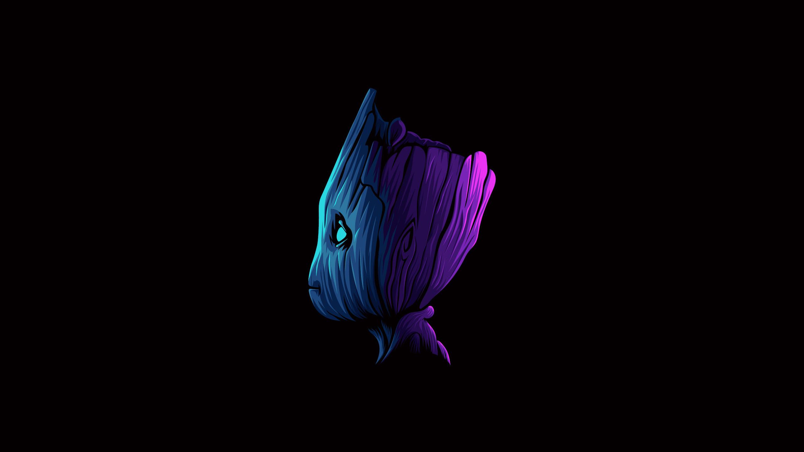 Baby Groot Minimalist 2560x1600 Resolution Wallpaper, HD