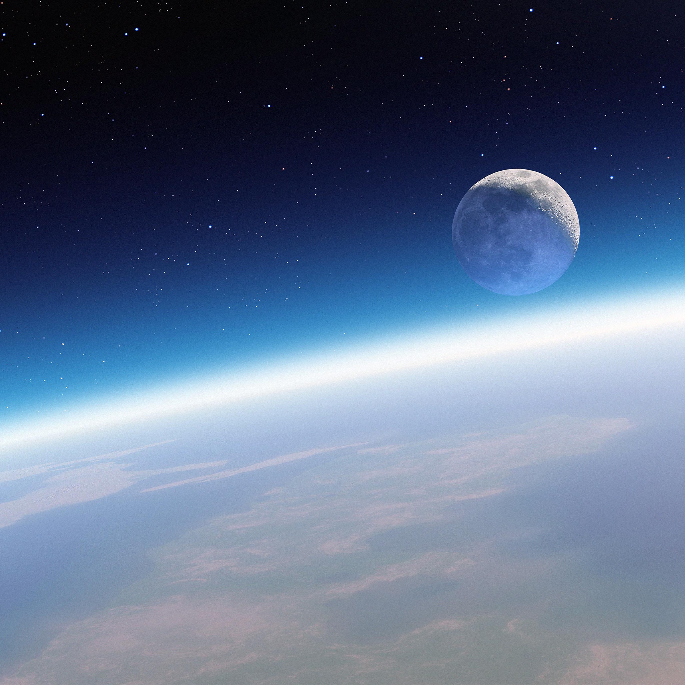 Wallpaper Earth Horizon In Space