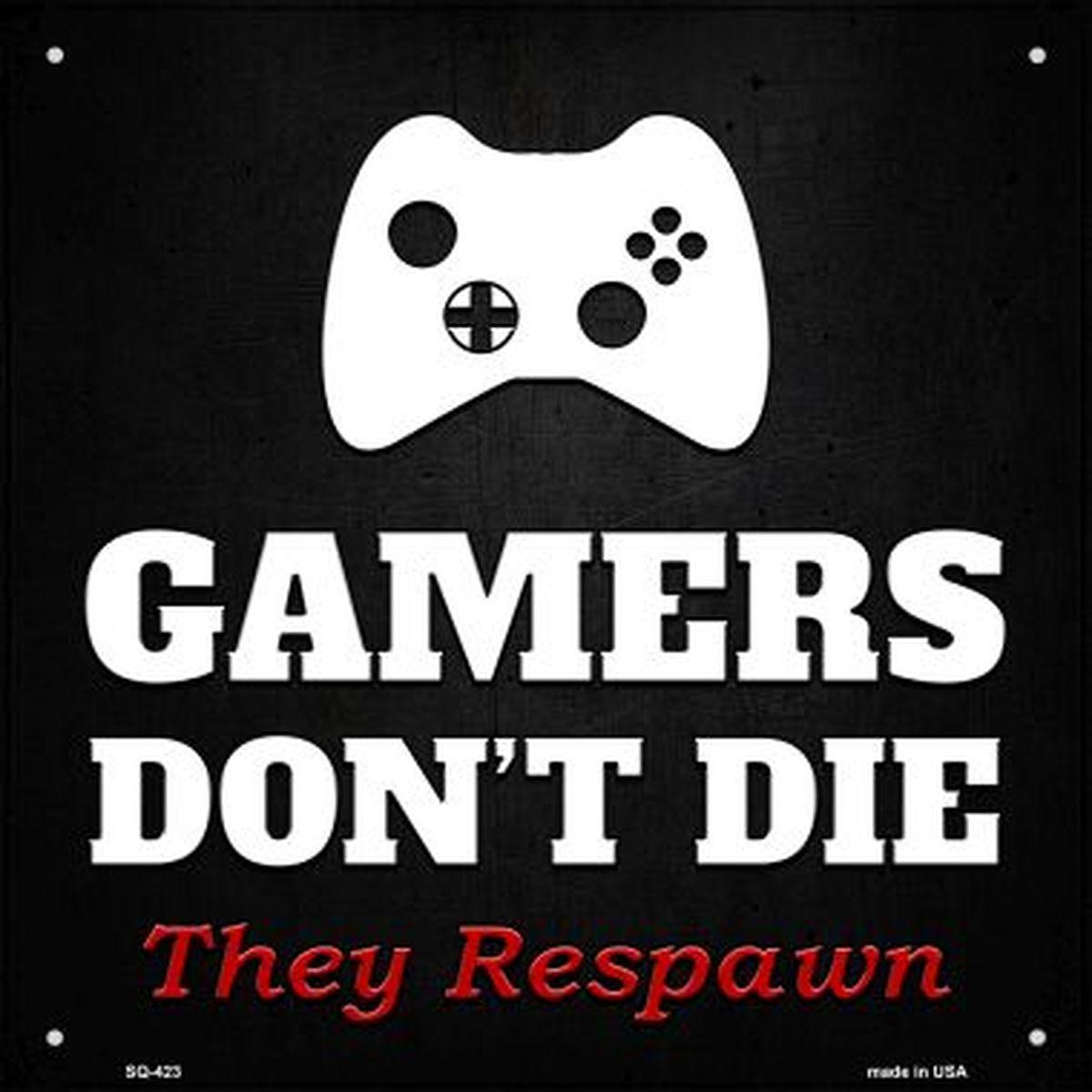 XBOX Gamers Dont Die Novelty Square Sign SQ 423