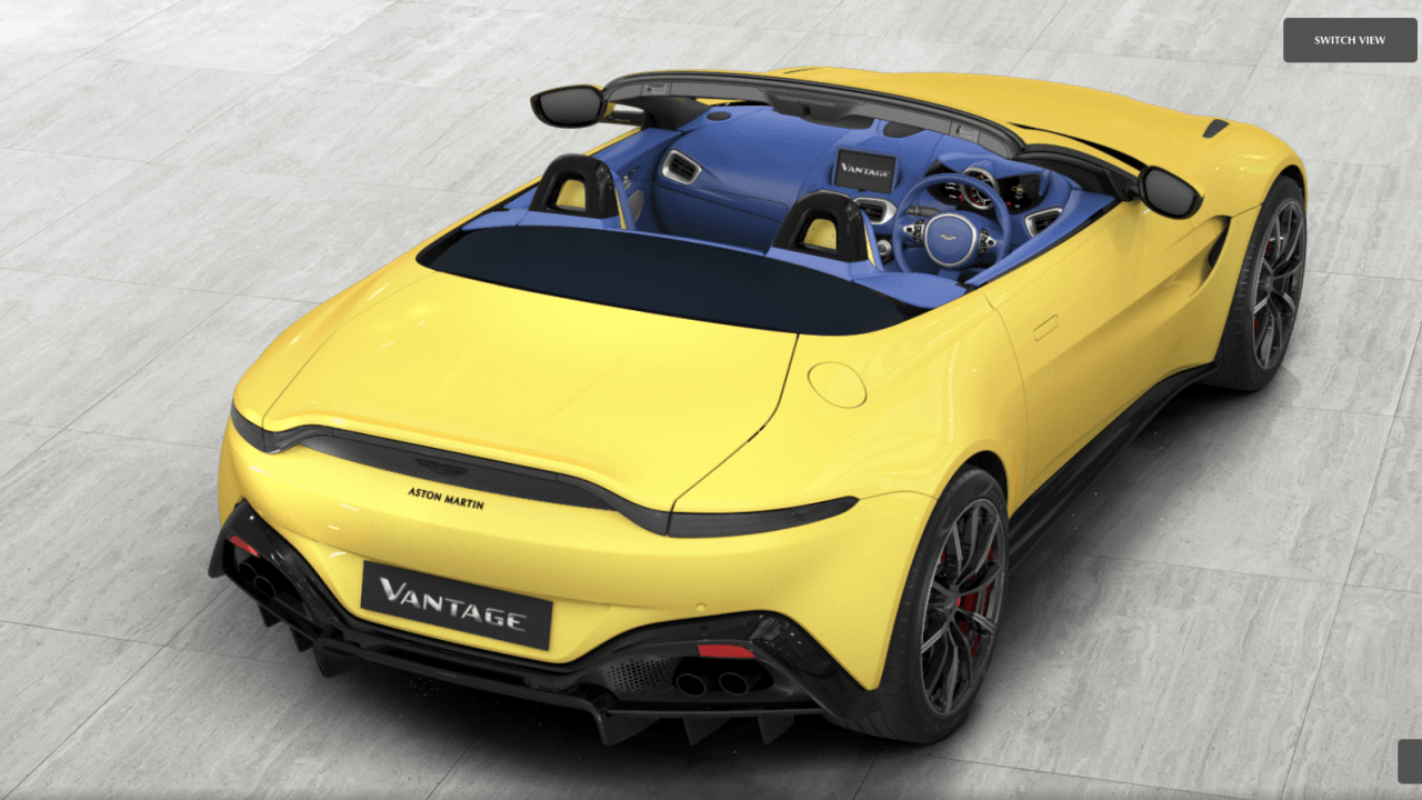 Aston Martin Vantage Р¶РµР»С‚С‹Р№