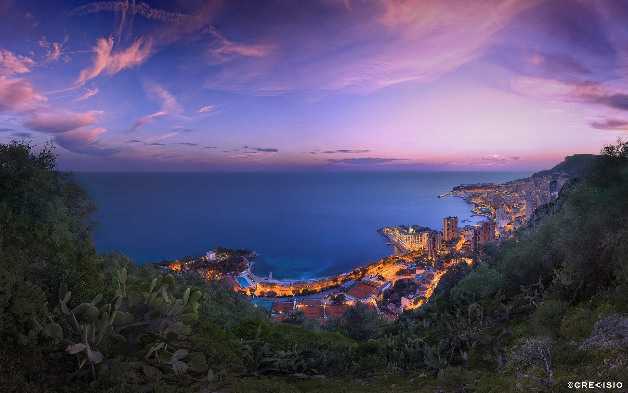 Monaco Winter Sunset Clouds. Crevisio. Branding & Photography Agency