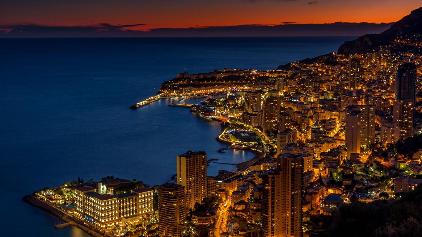 Monaco HD Wallpaper Carlo At Night