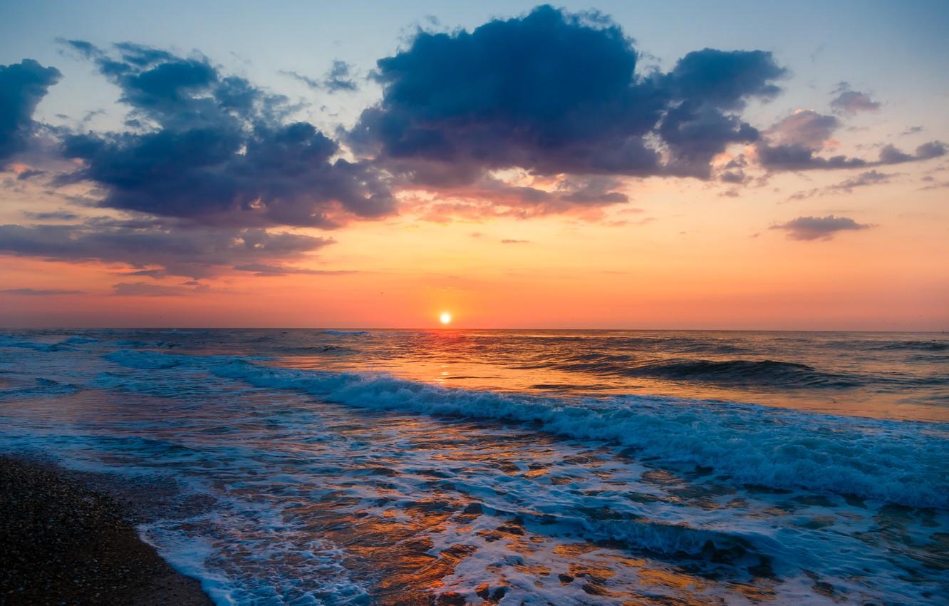 Wallpaper sea, beach, sunset, beach, sea, sunset, seascape