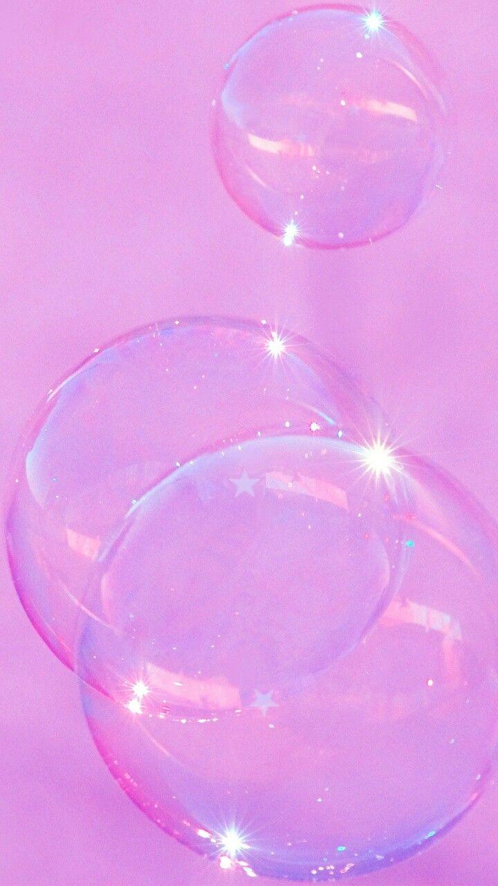 barbie pink pop. sparkly bubbles. AESTHETIC. hippie heart