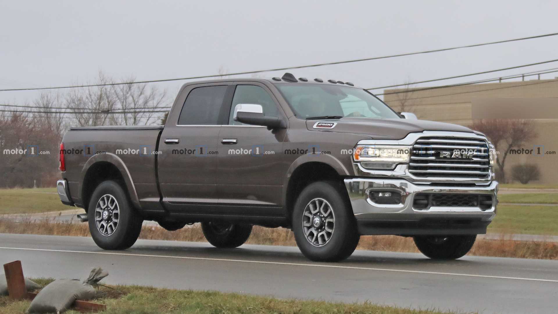 Ram HD Pickup Convoy Spied Completely Uncovered