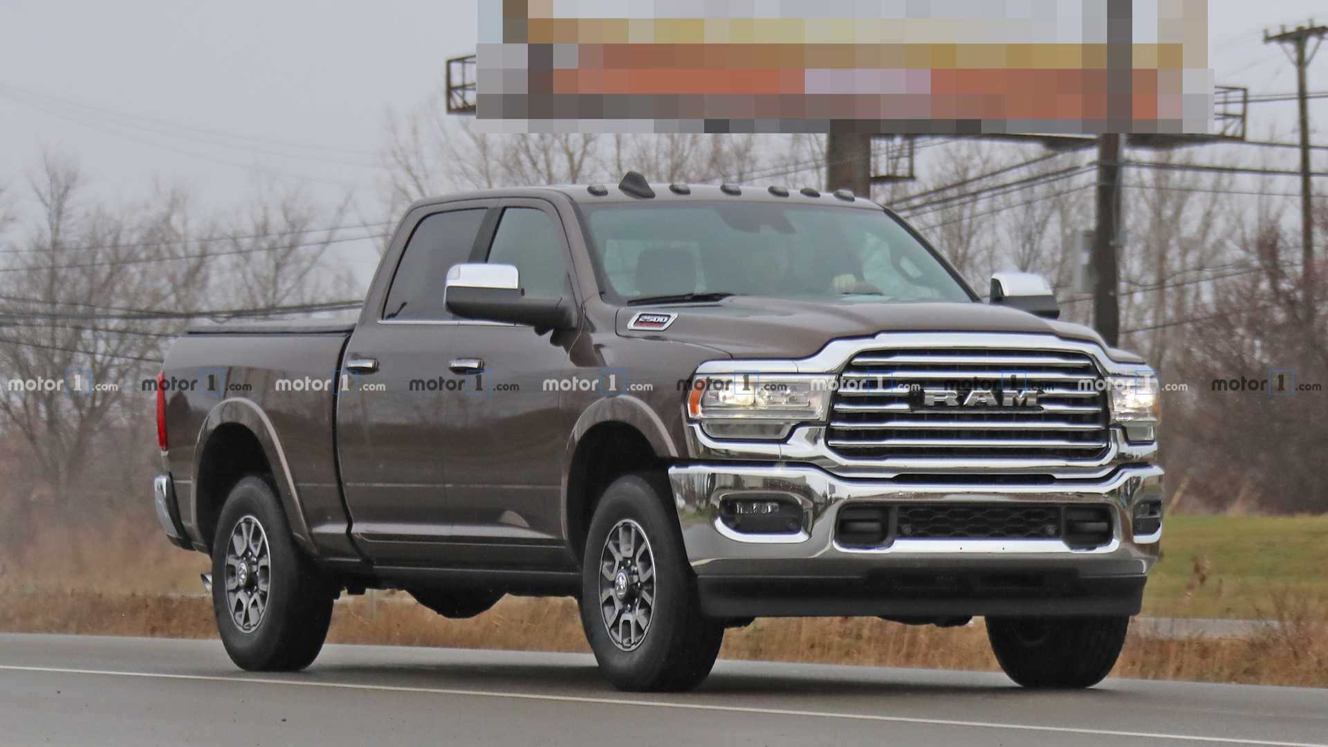 Ram HD Pickup Convoy Spied Completely Uncovered