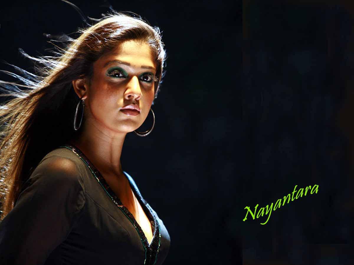 Nayanthara Hot Looks In Black Top High Definition Wallpaper
