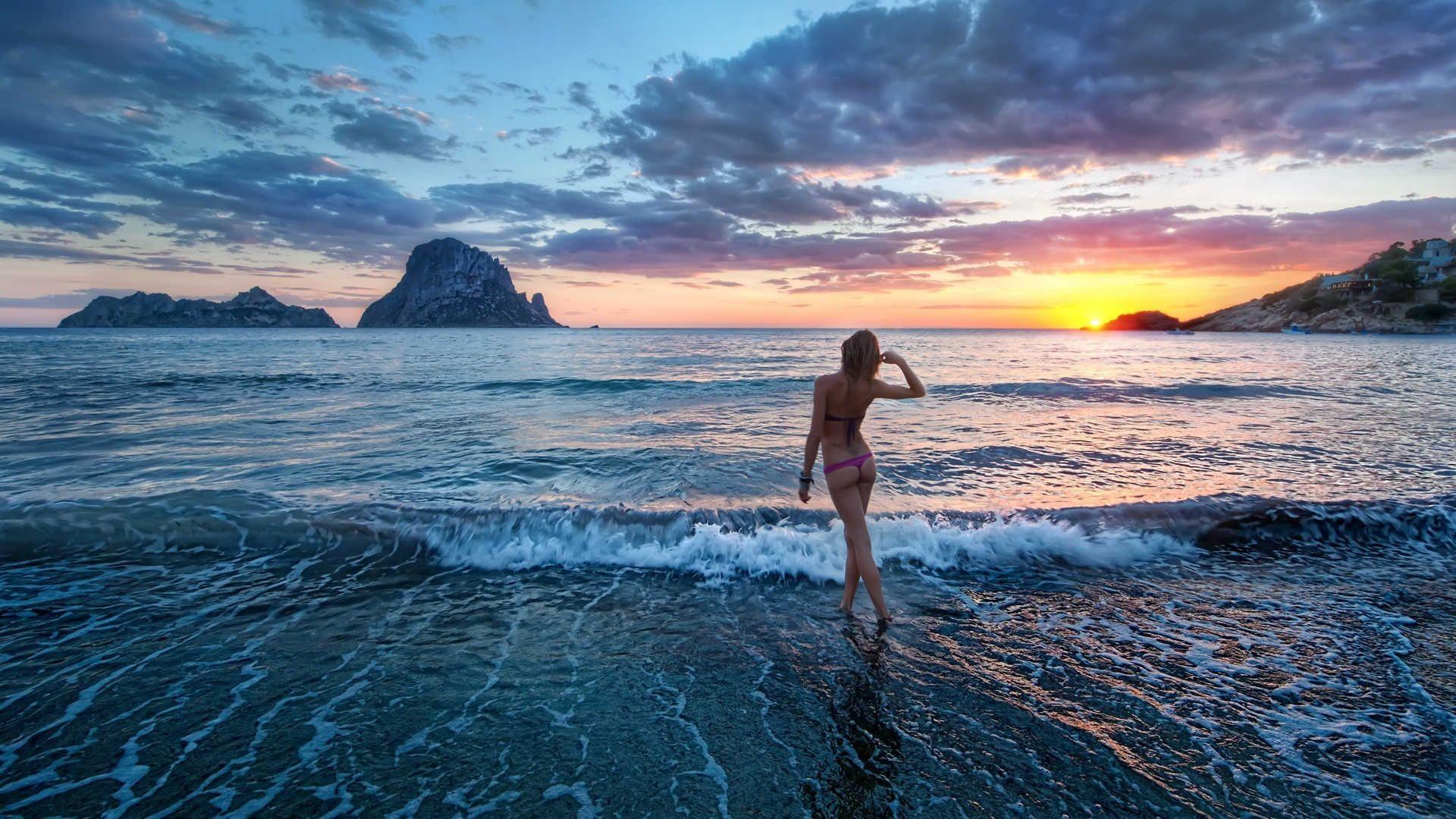 Ibiza Sea Shore. [Desktop wallpaper 1920x1080]