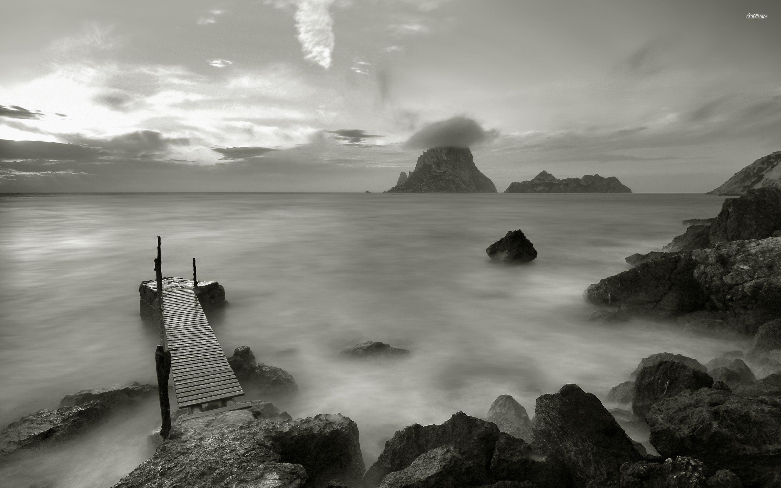 Dock in Es Vedra islands, Ibiza wallpaper wallpaper