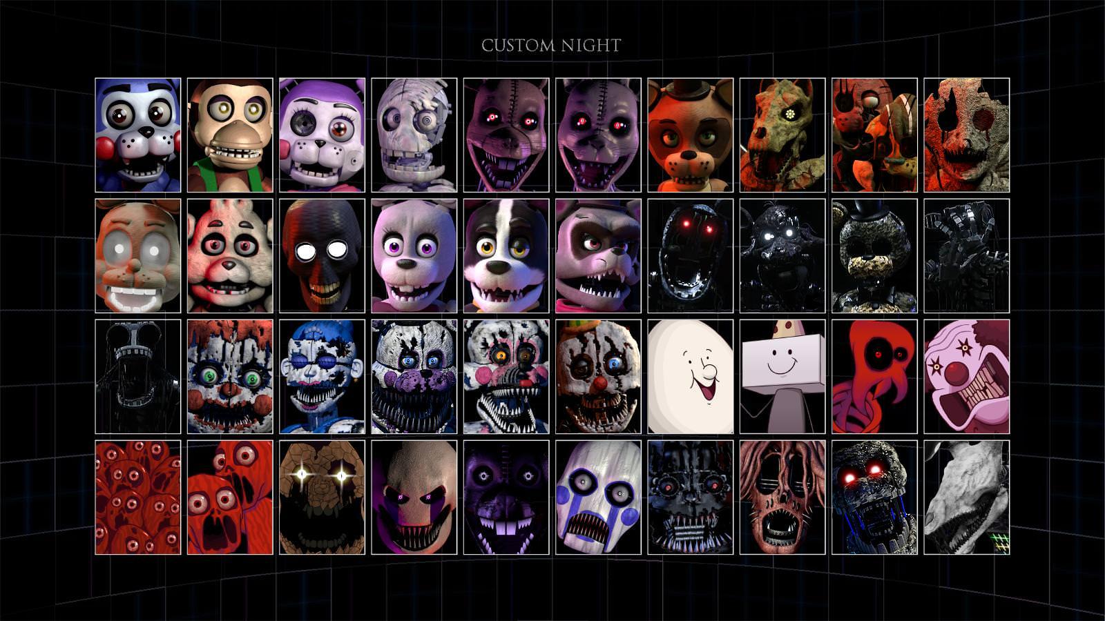 Ultimate Custom Night АНИМАТРОНИКИ