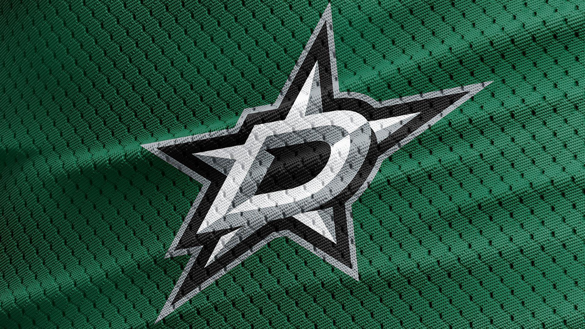 Download Dallas Stars All-White Logo Wallpaper