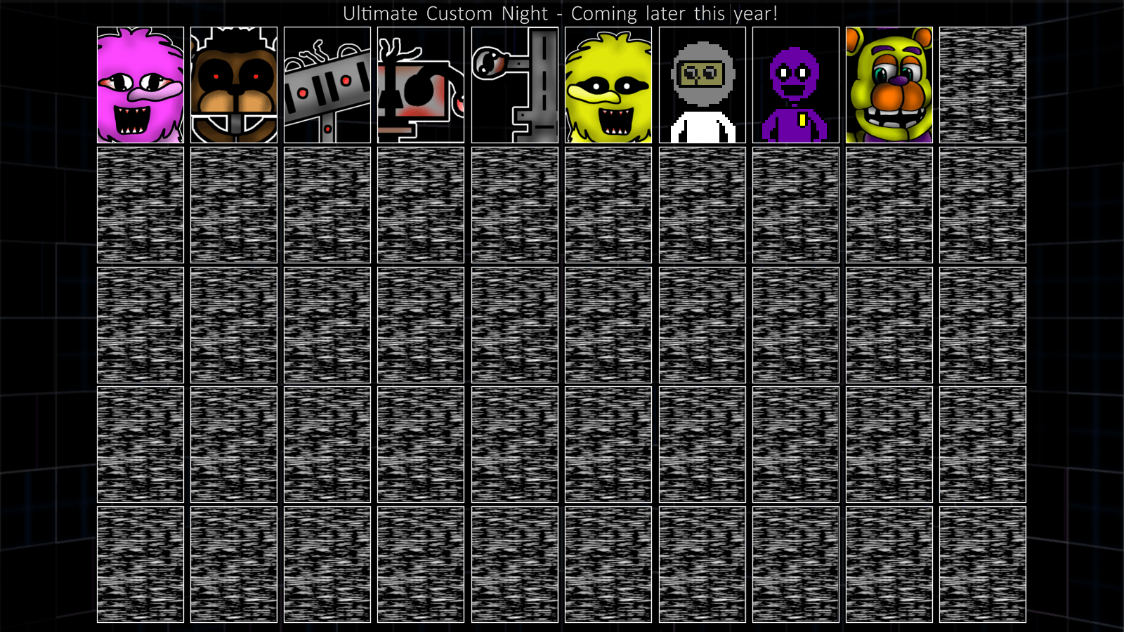 The Ultimate Custom Night but with characters from my fangame