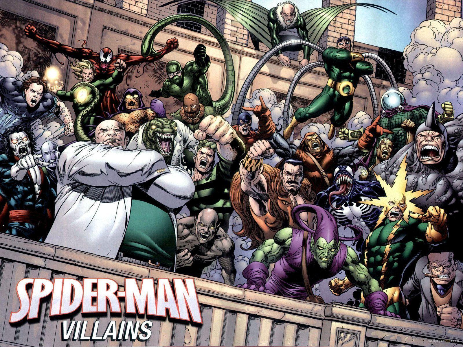 Marvel Villains Wallpaper. Marvel villains, Spiderman