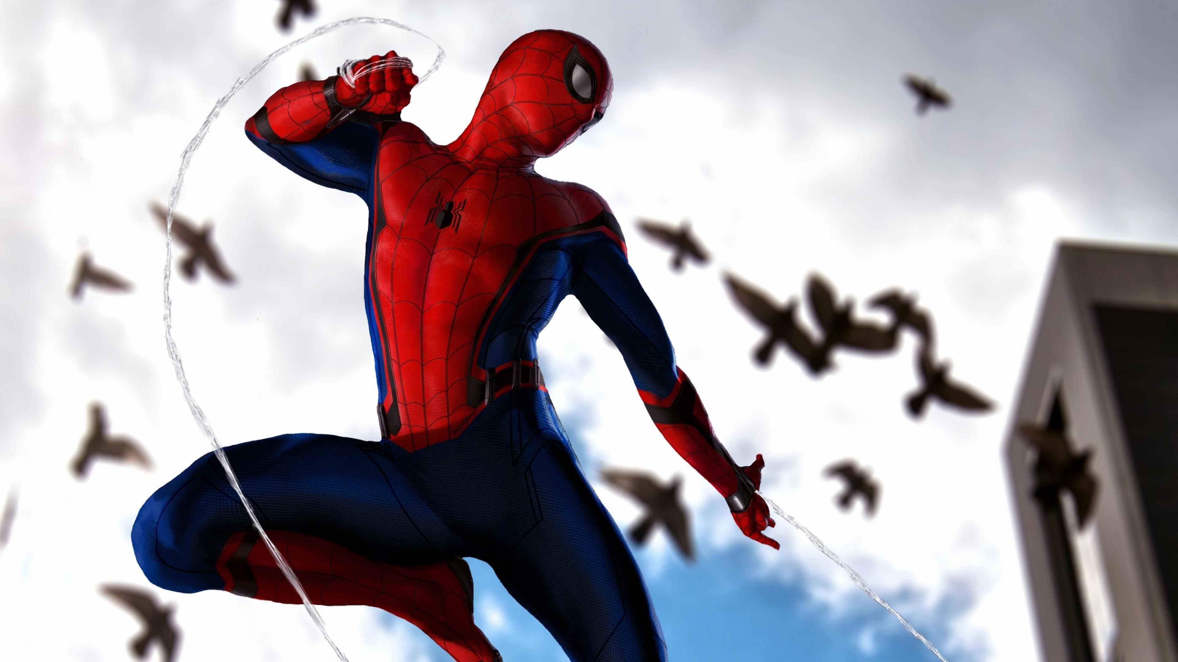 Download 3840x2160 Spider Man: Homecoming, Tom Holland Wallpaper