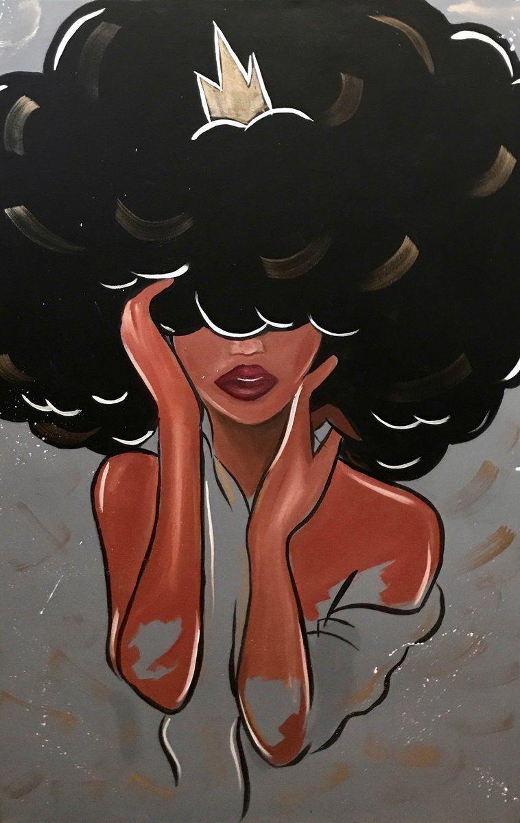 Black Fro Cotton Candy. Art. Black love art, Black women art