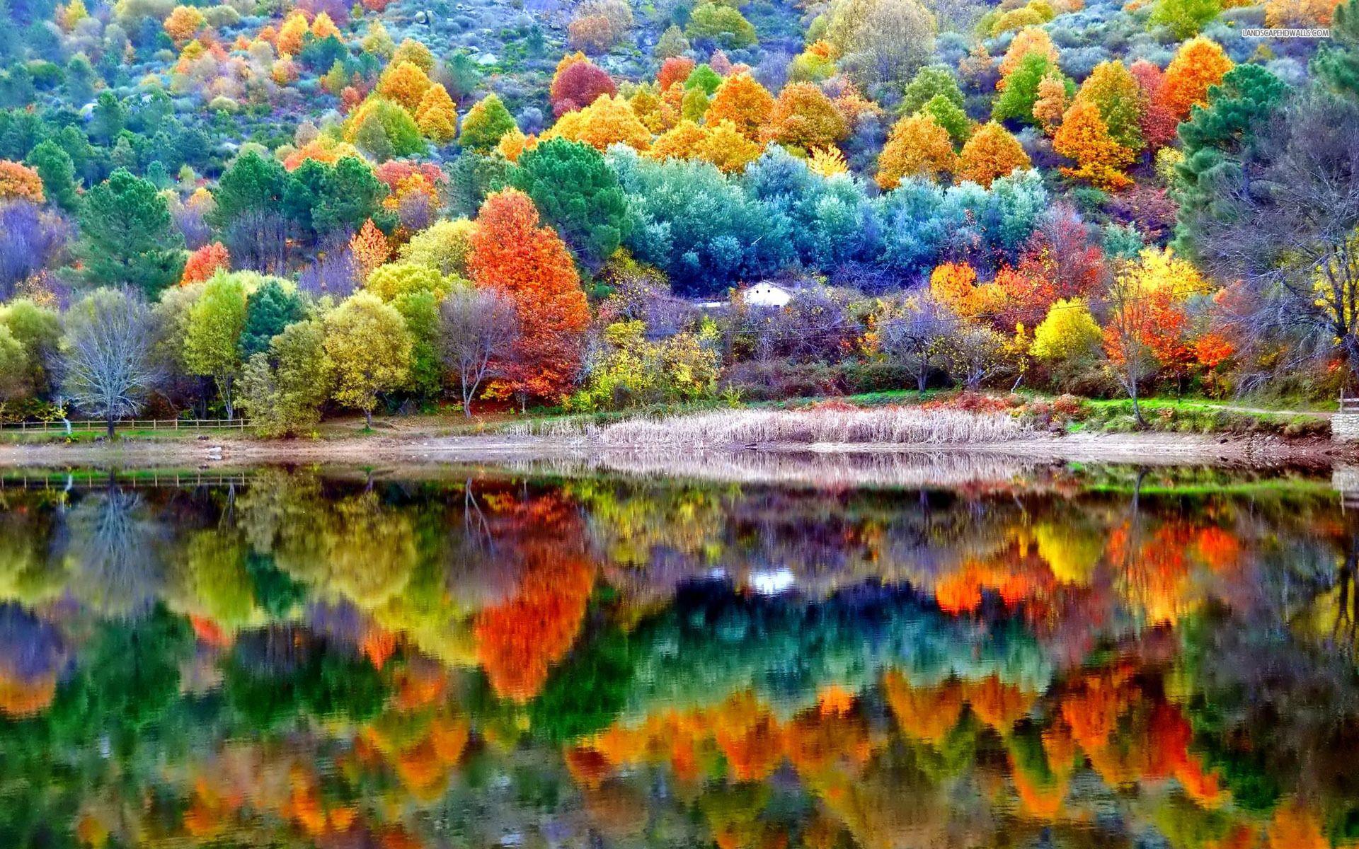 Fall Landscape Wallpaper. Beautiful autumn scenery wallpaper