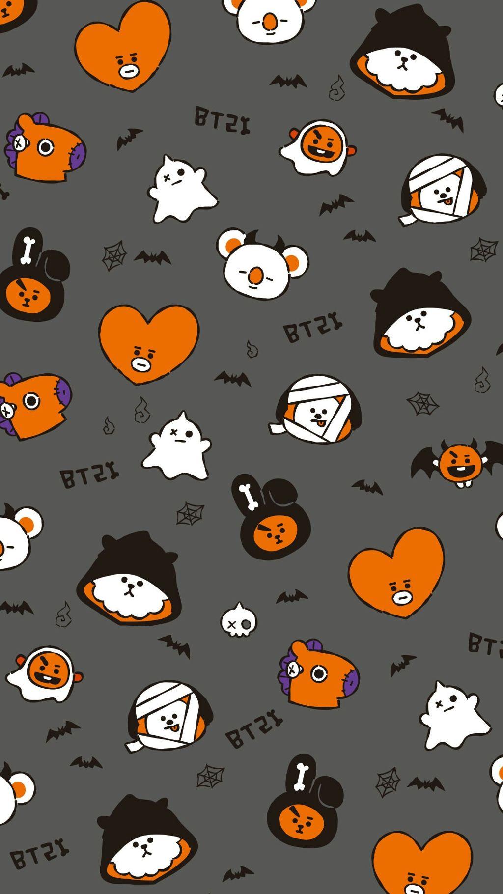 Free download Spooky Halloween Tags Halloween Bt21 Tata Chimm