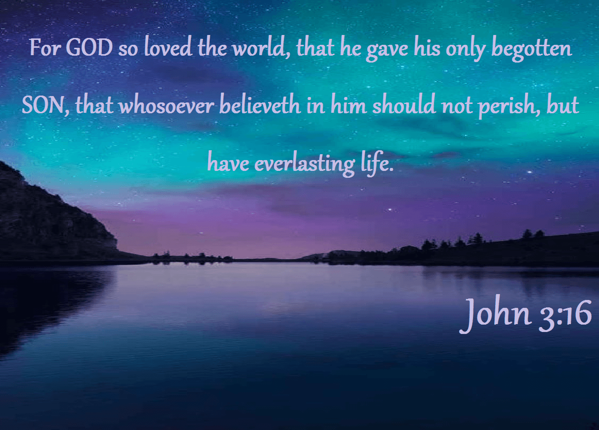 Free download Bible verse John 316 multicolored wallpaper