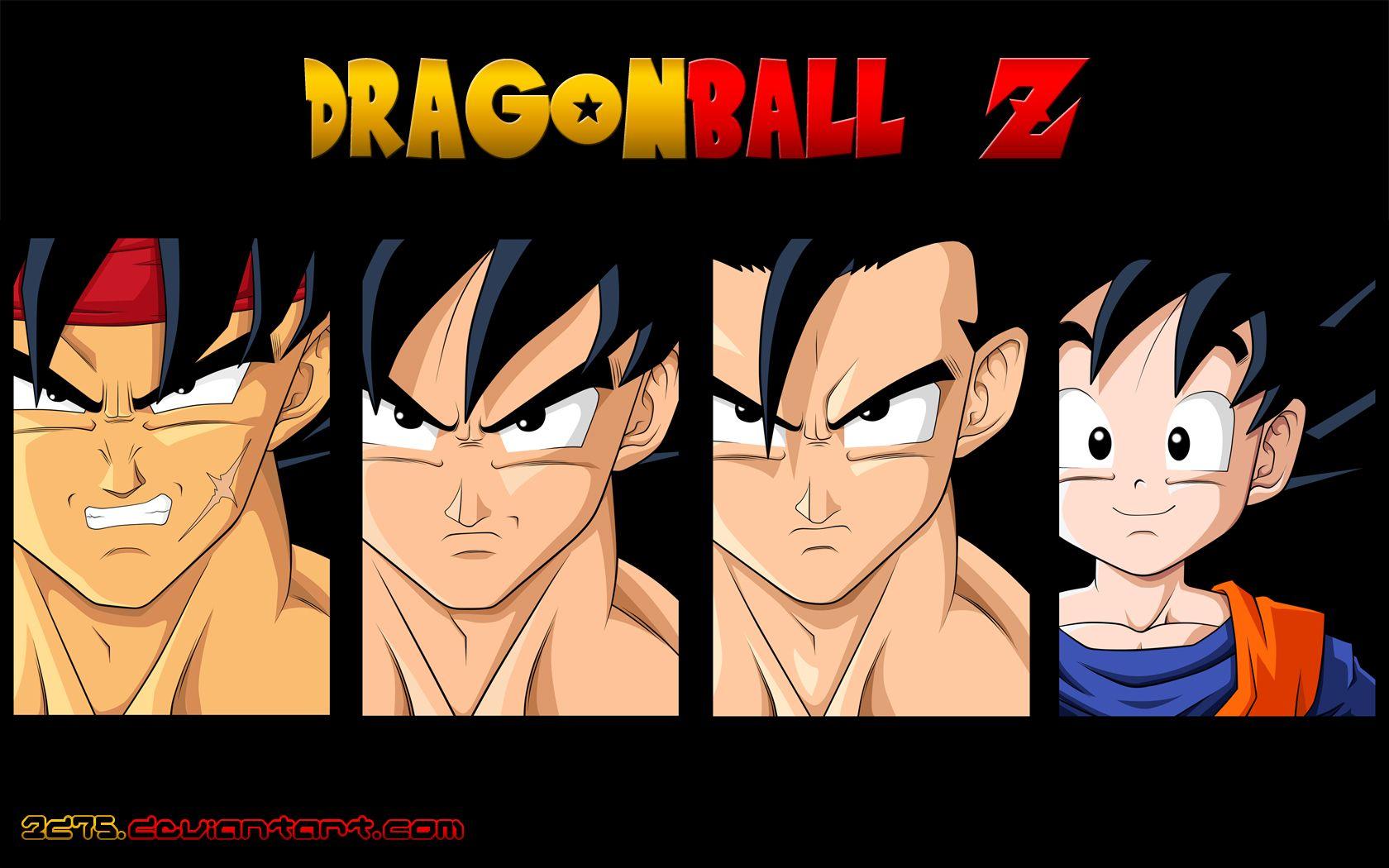 Bardock, Goku, Gohan And Goten Z GT. Dragon Ball