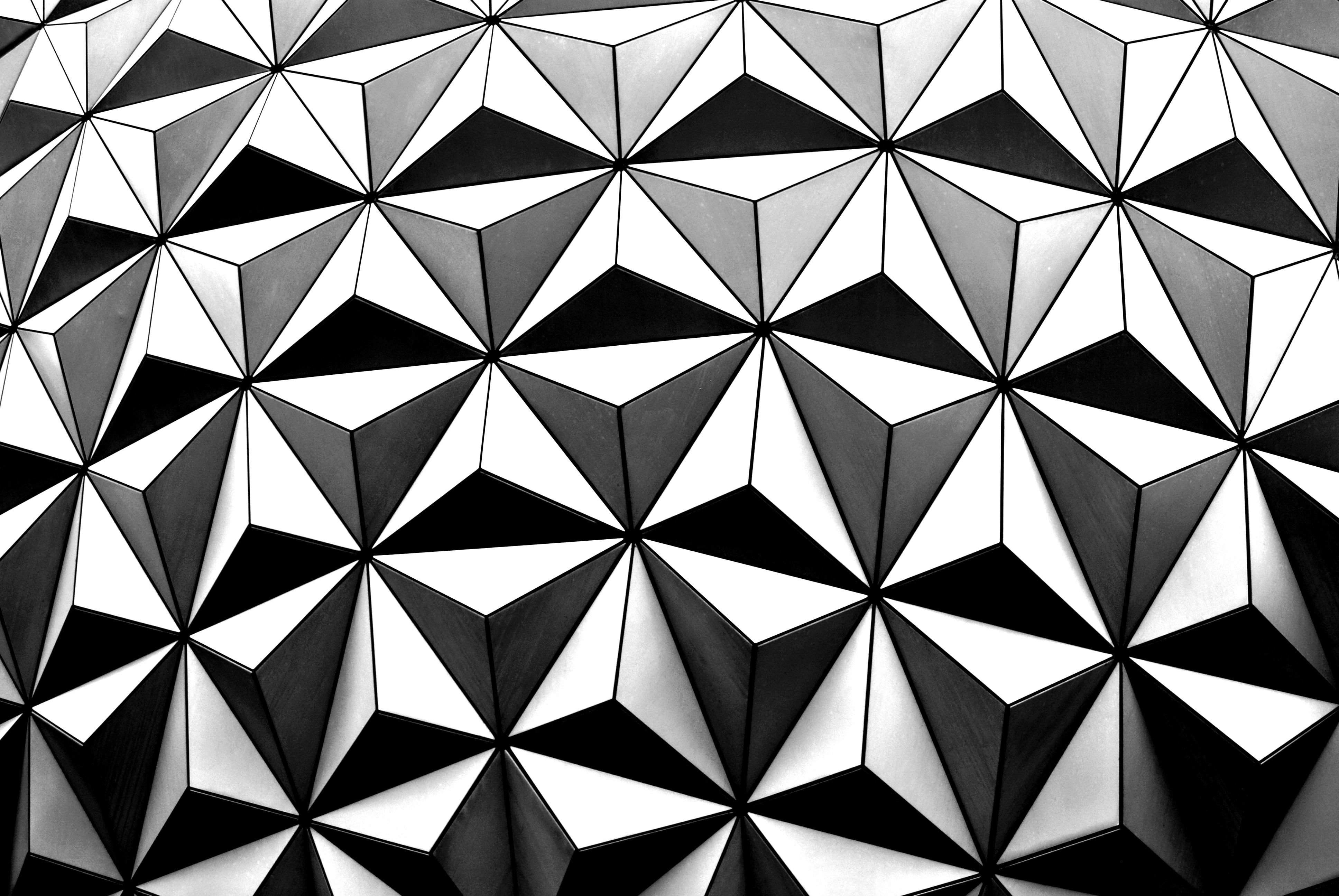 Black and White Diamond Shape Wallpaper · Free
