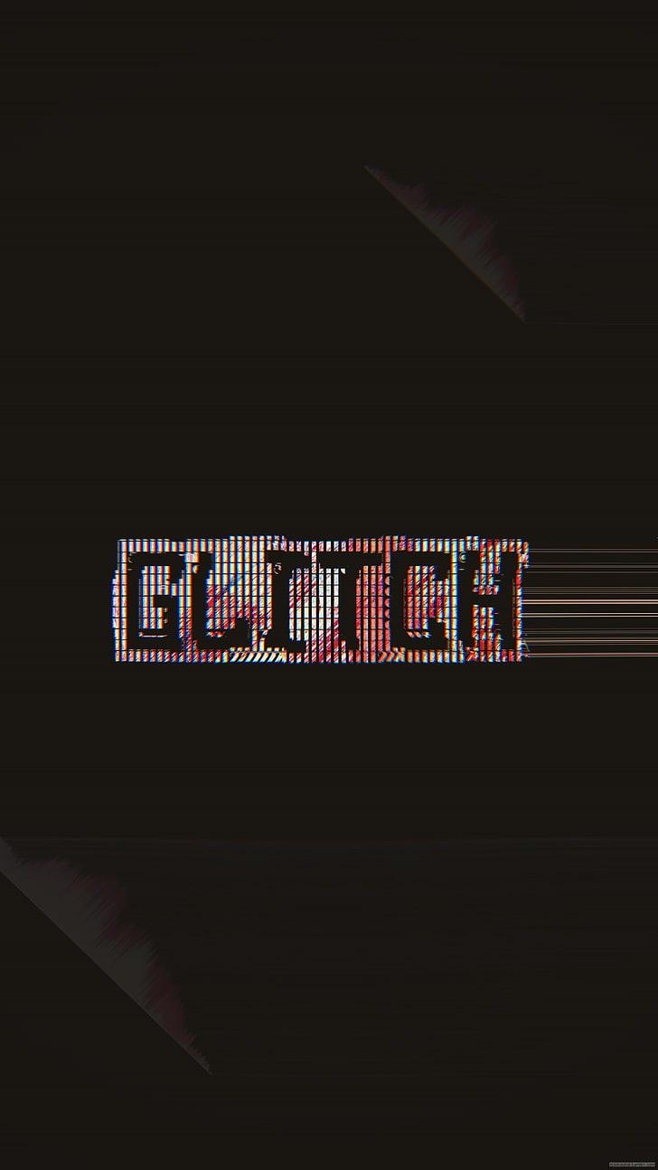 HD wallpaper: Glitch text on black background, glitch art