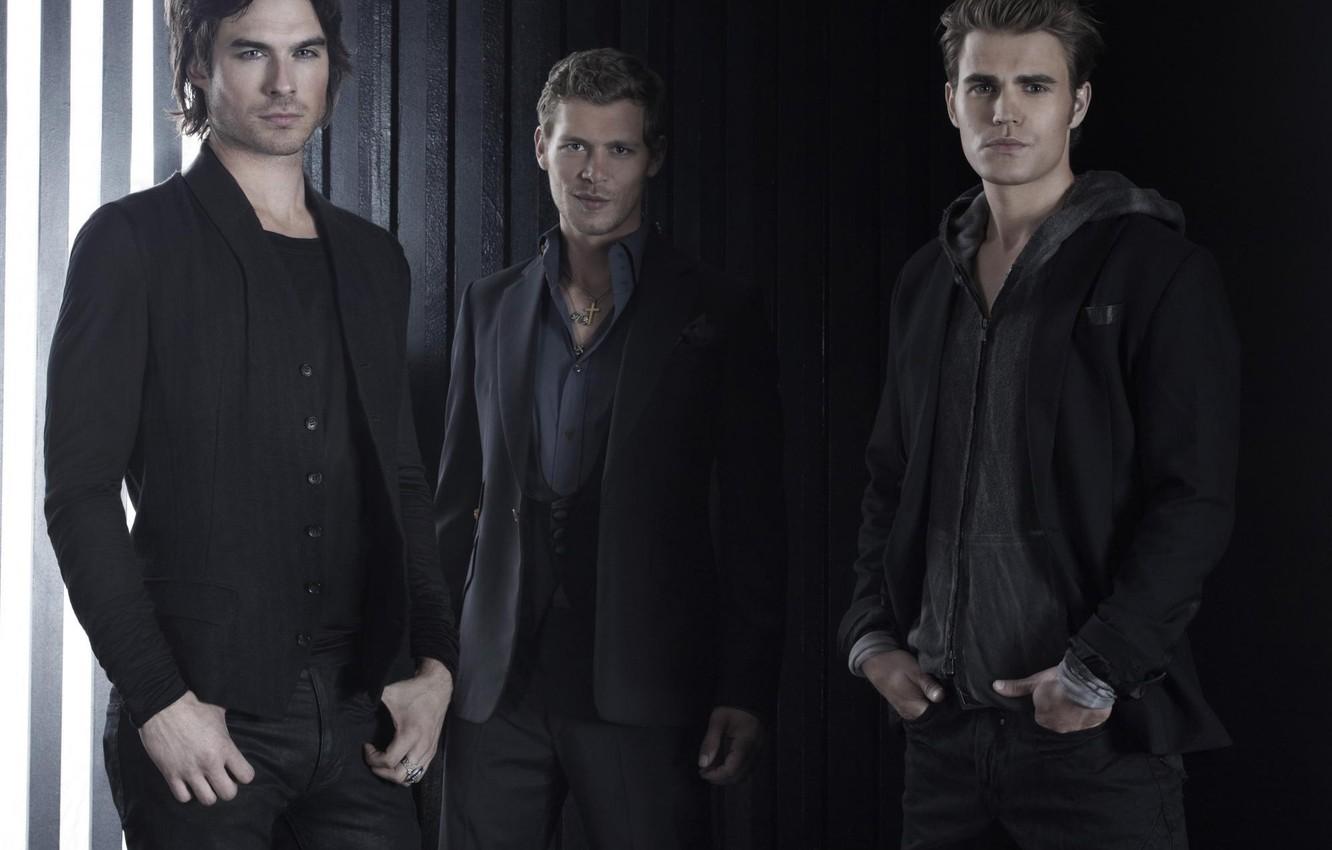 Wallpaper the series, the vampire diaries, Ian Somerhalder, Ian Somerhalder, Paul Wesley, Paul Wesley, Joseph Morgan, The vampire diaries image for desktop, section фильмы