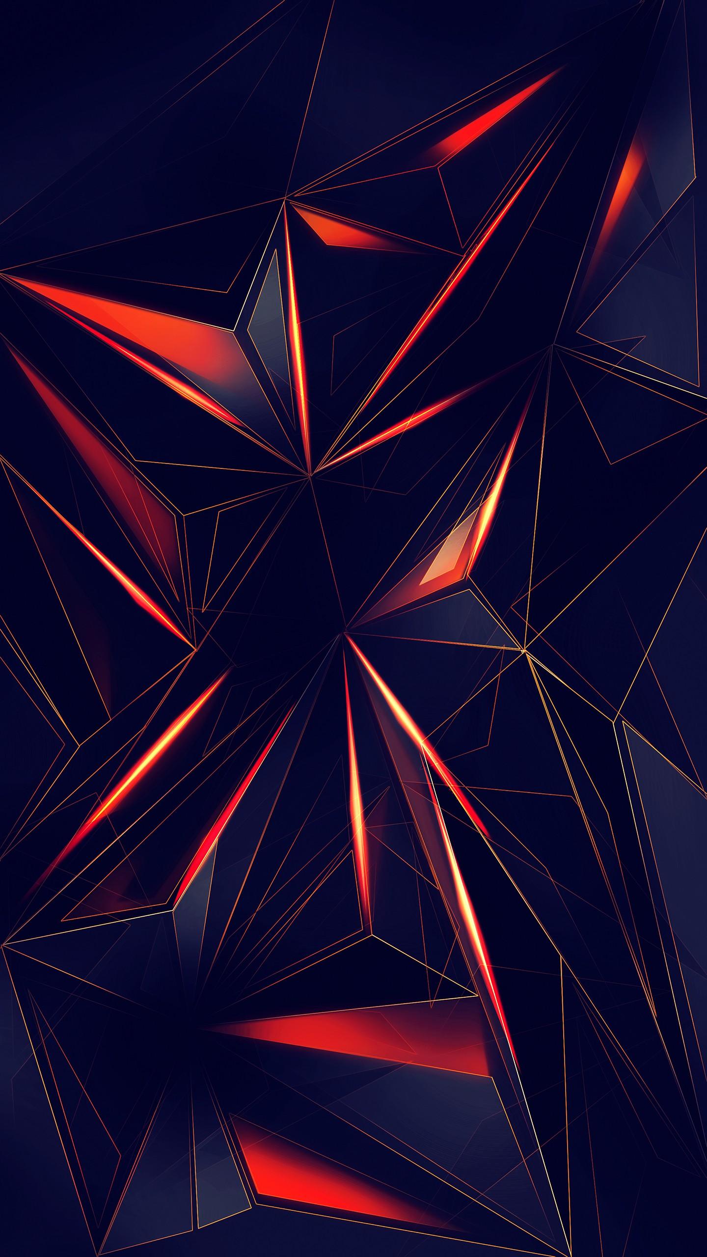 3D Geometric Triangles 4K Wallpaper