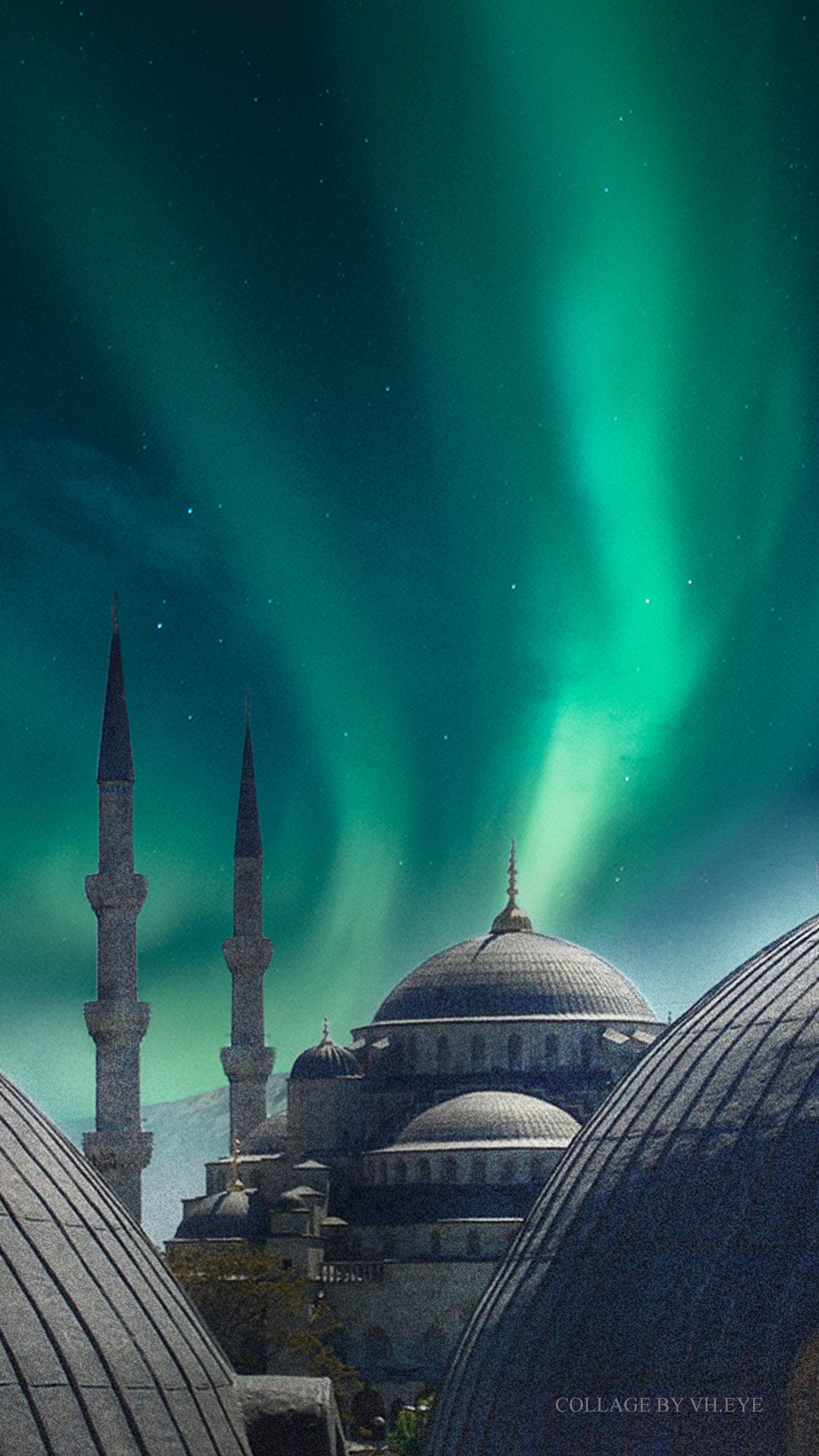 Turkey Blue Mosque Wallpaper iPhone / Android Art