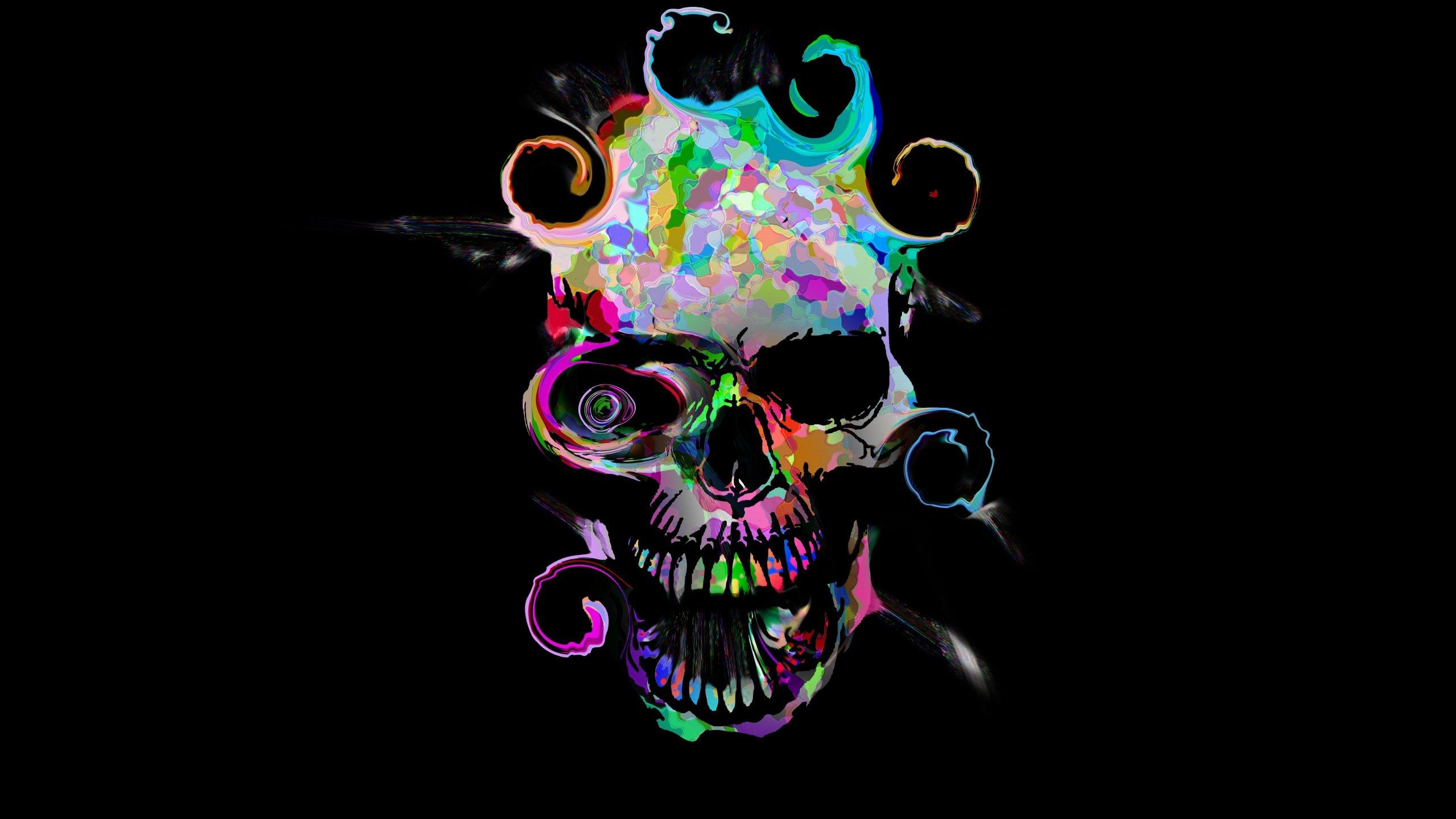 Colorful Skull Wallpaper Wallpaper 4k Phone