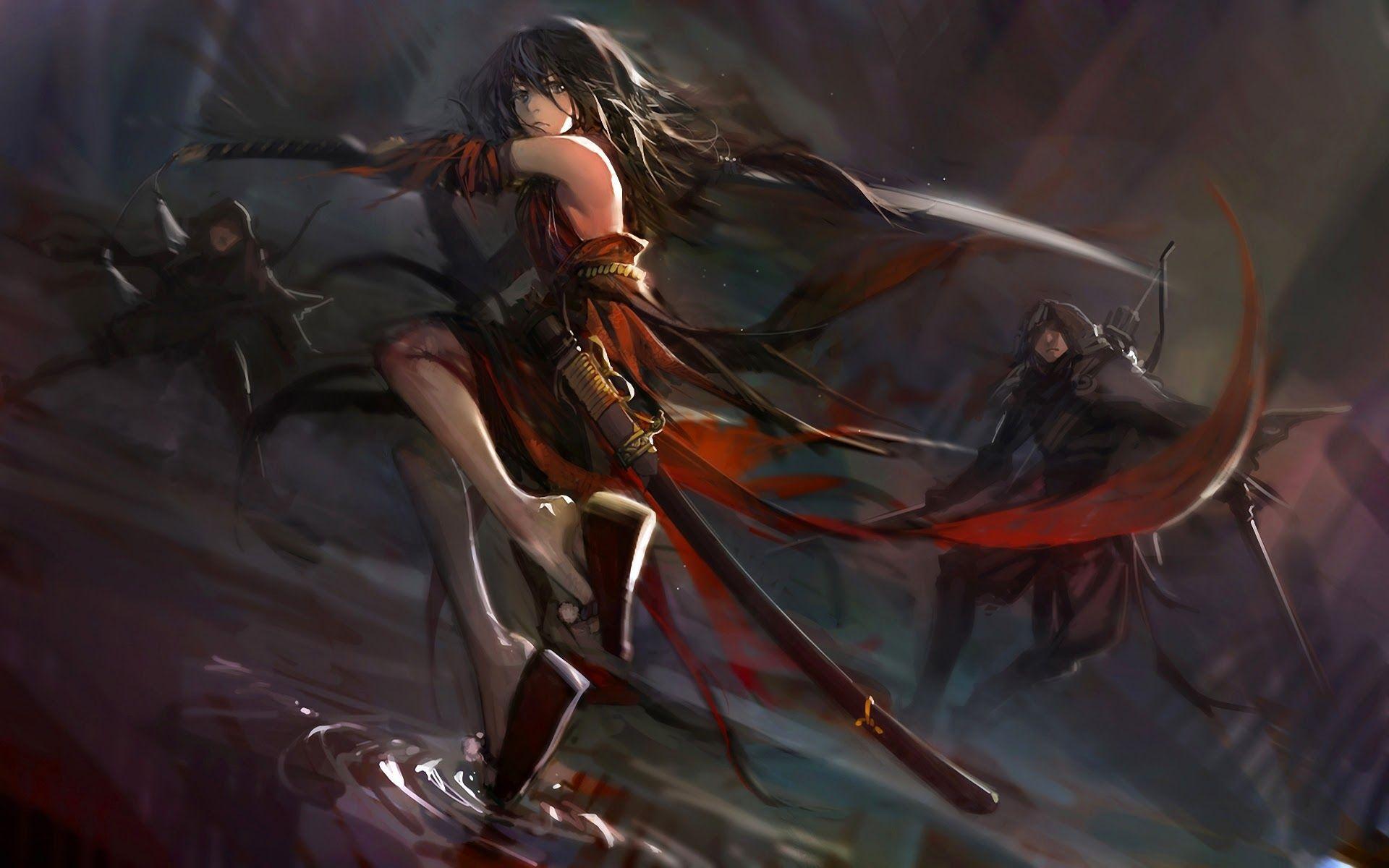 Anime Girls Fighting Wallpapers - Wallpaper Cave