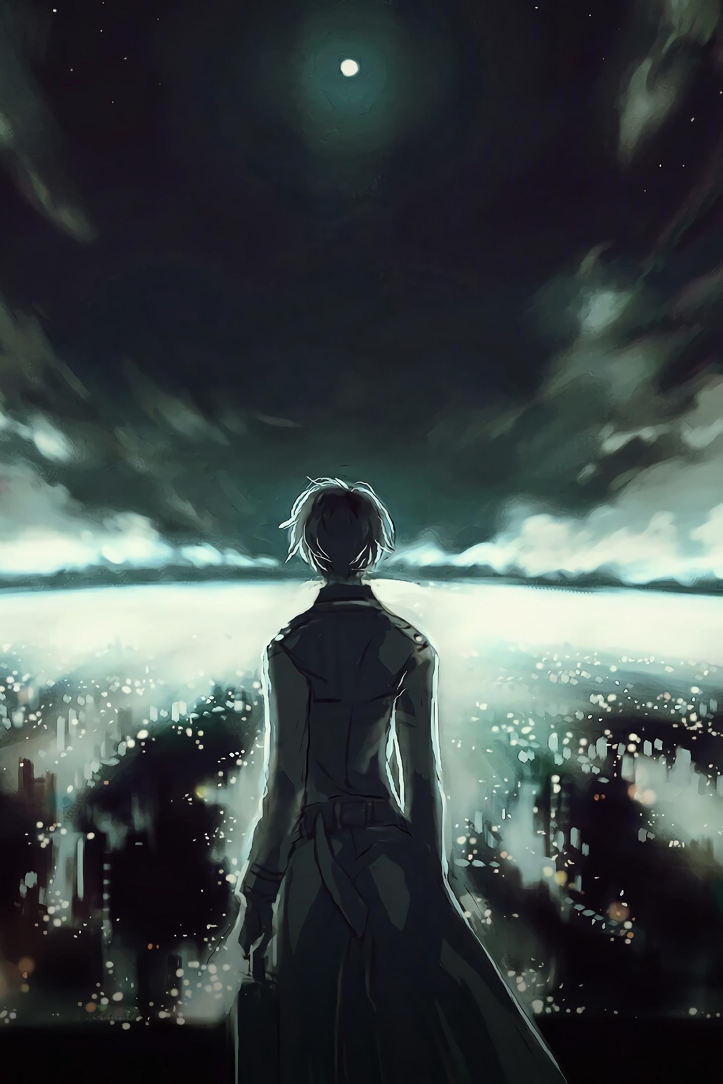 Download 1440x2960 wallpaper ken kaneki, tokyo ghoul, anime, dark