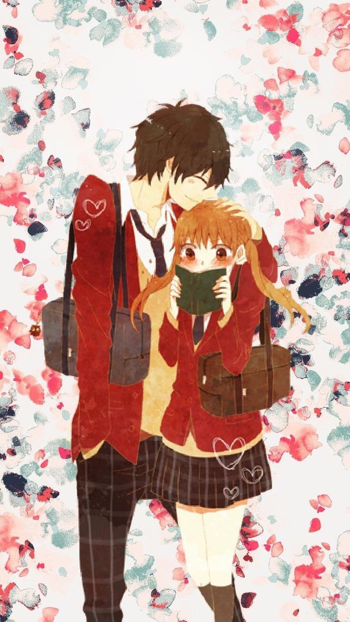 happy anime couple