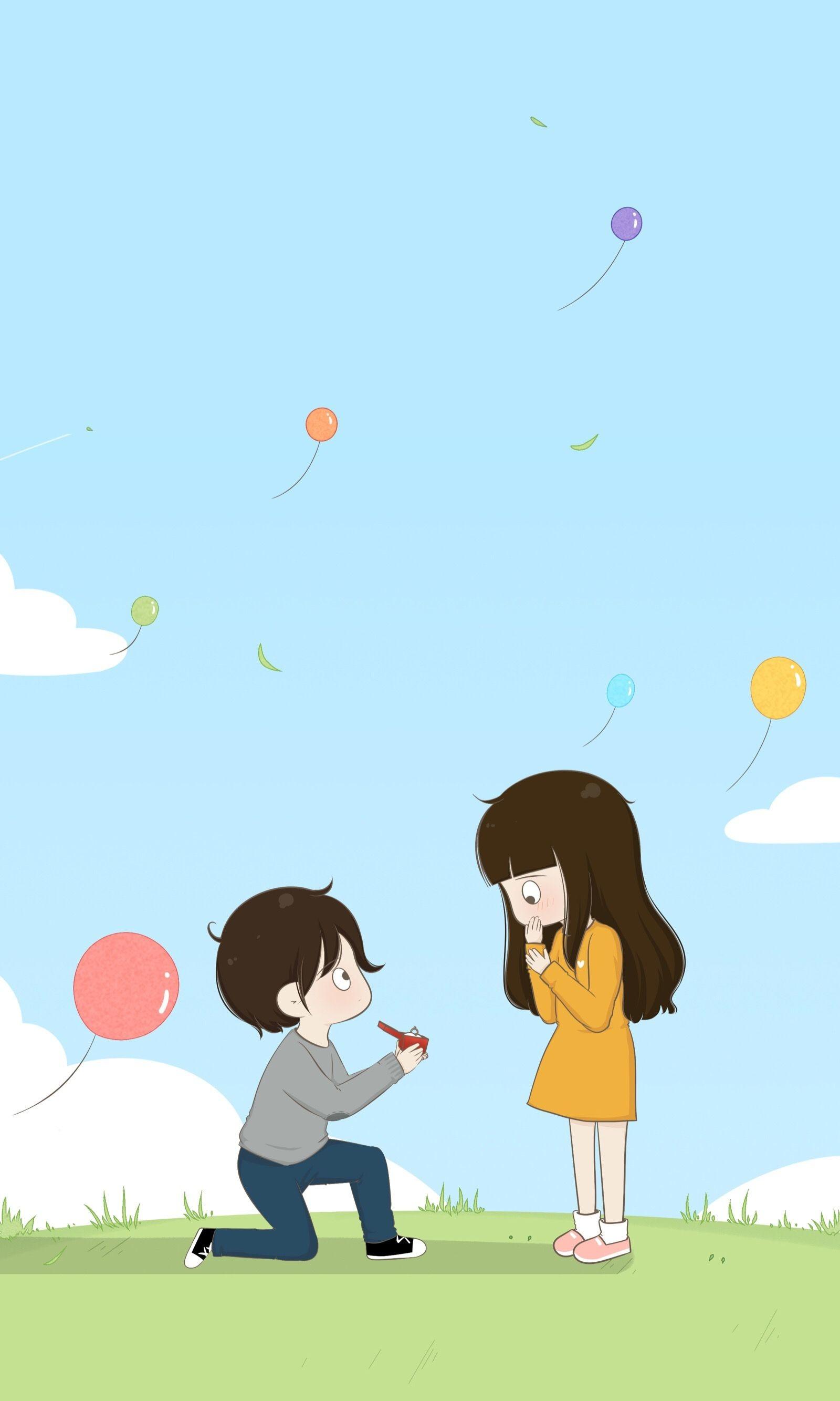 Sweet Couple Anime Wallpaper