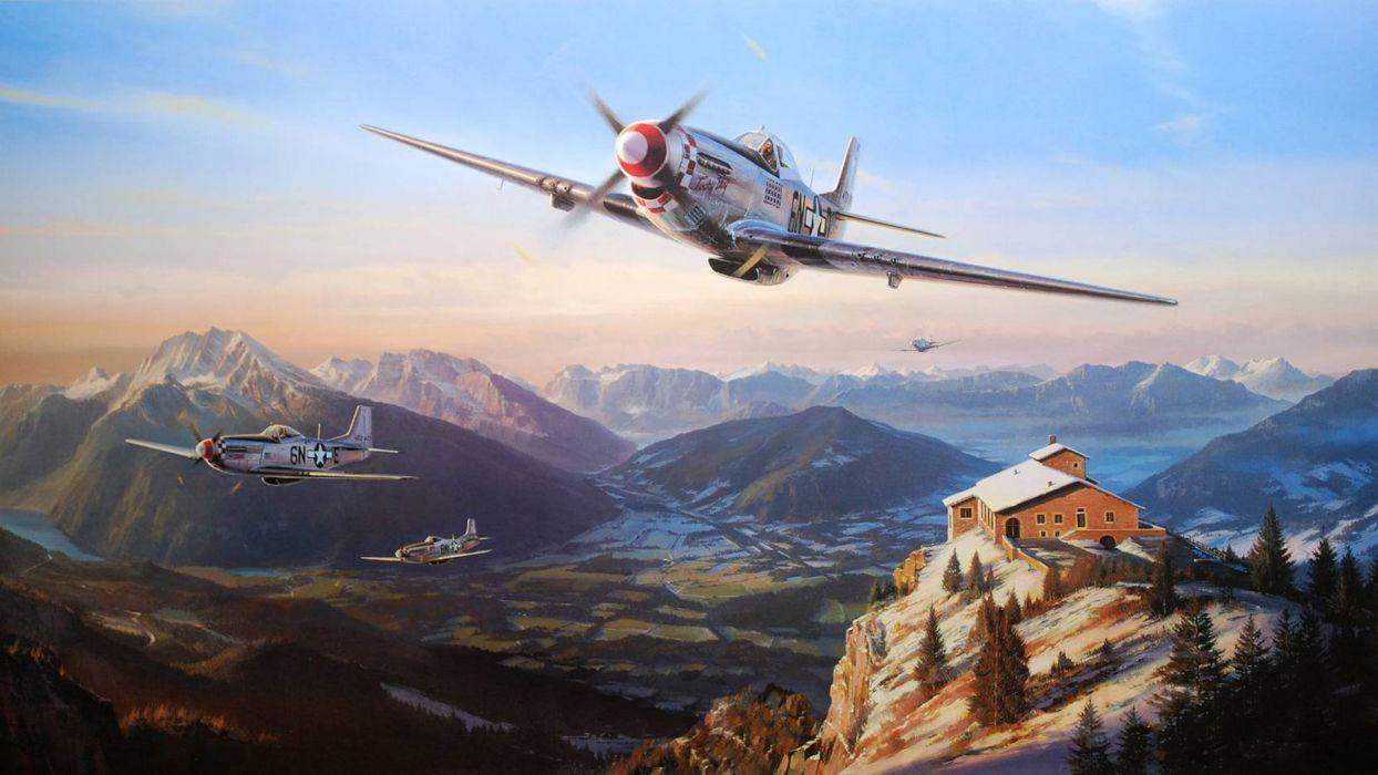 Nicolas Trudgian North American P 51 Mustang Airplane Plane